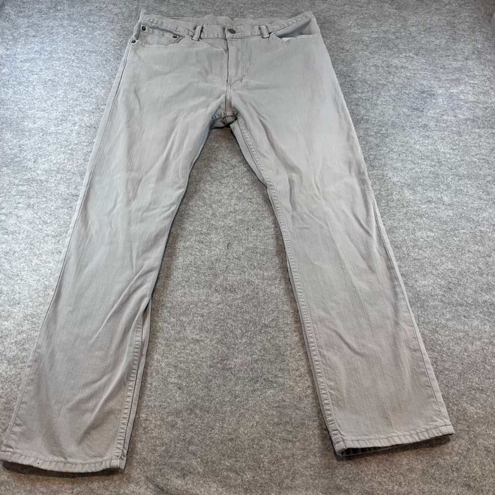 Levi's Mens 513 Slim Straight‎ Grey Denim Jeans 36x30 Casual Minimalist Classic